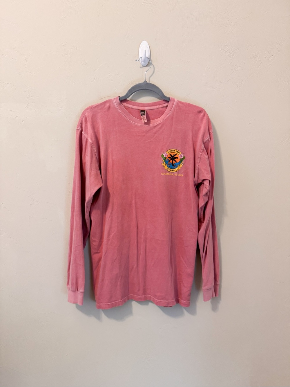ID Long-Sleeve Tropical Graphic Tee, Florida Keys Brewing Co - Soft Red
